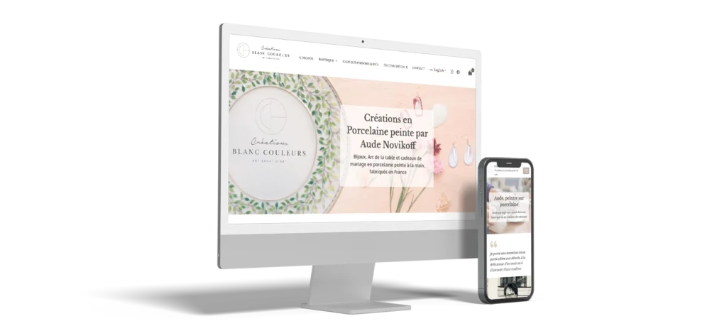 Création du site e-commerce WordPress de la porcelainière Aude Novikoff, Essonne